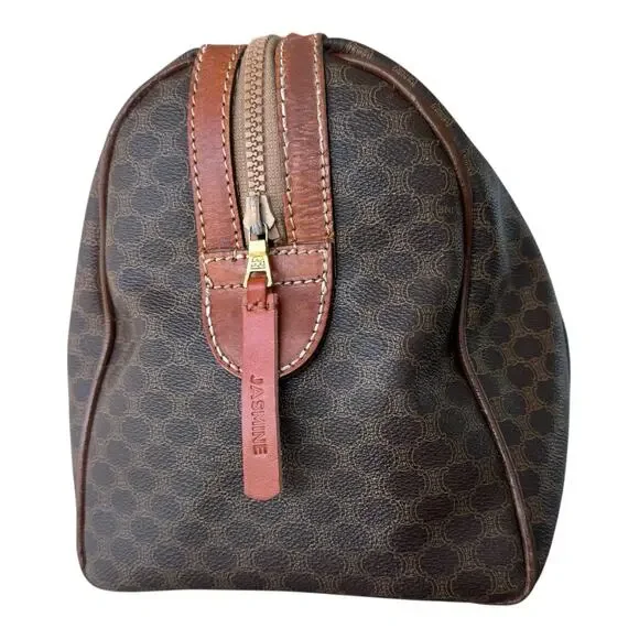 Celine Macadam Boston Bag Vintage Brown 2 Handle Classic Monogram Purse Handbag - Picture 6 of 16